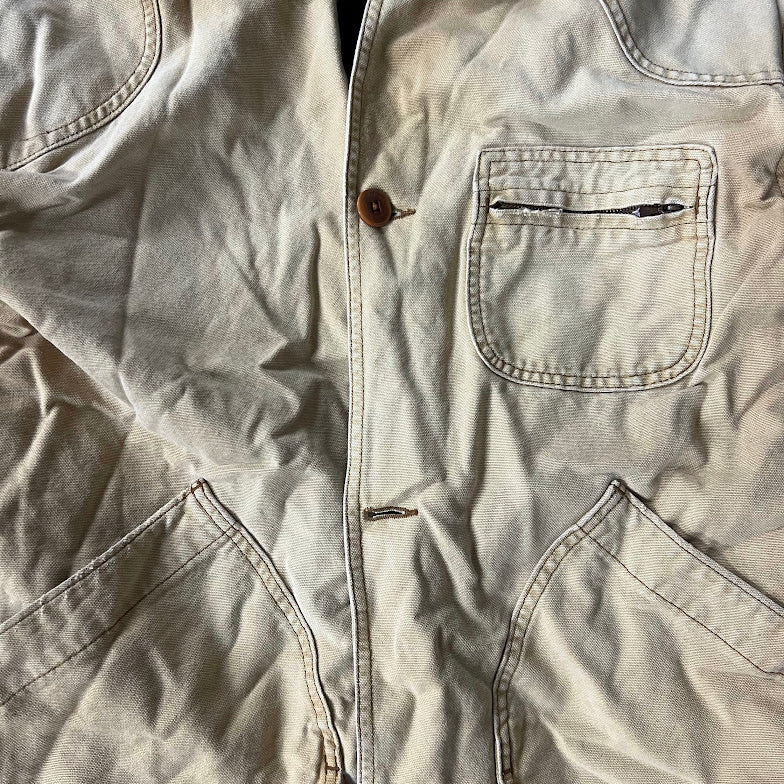 80s LL Bean Blanket Lined Workwear Outdoor Vintage Tan Jacket L