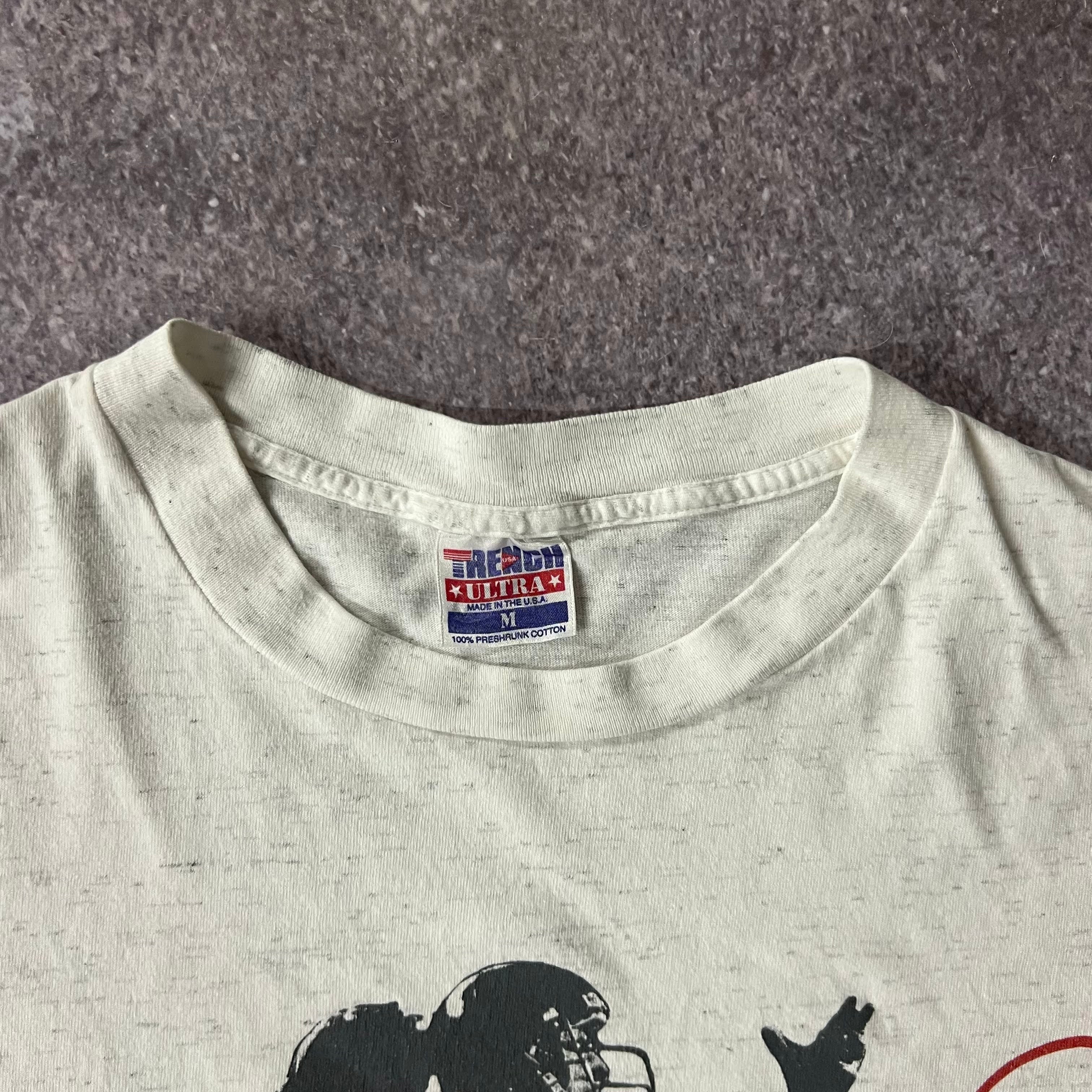 90s Buffalo Bills Trench Big Logo Single Stitch Tee M