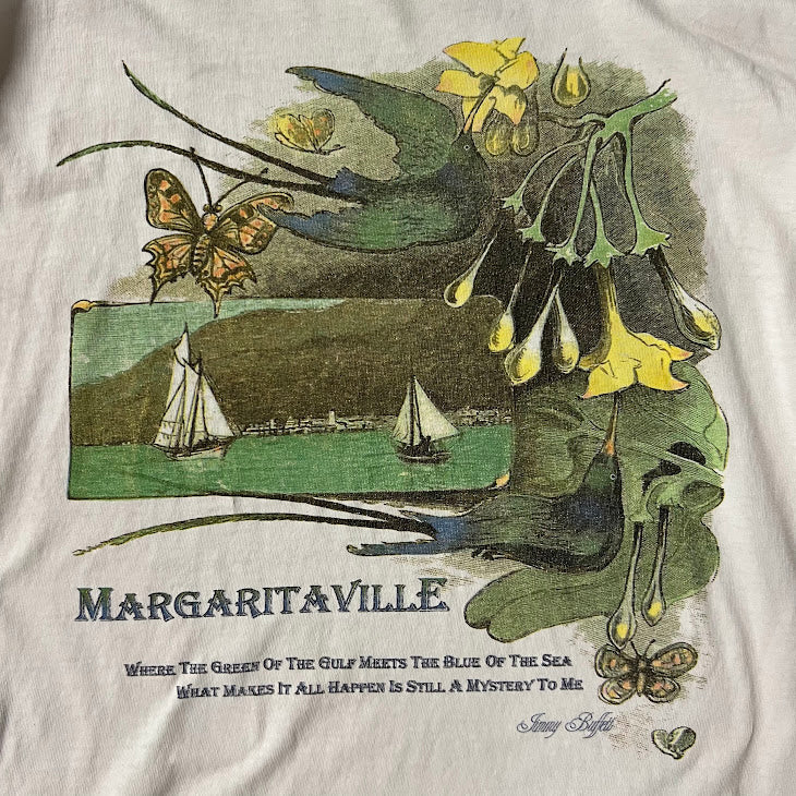 80s Jimmy Buffett Turner Back Graphic Single Stitch Faded Vintage Tee XL