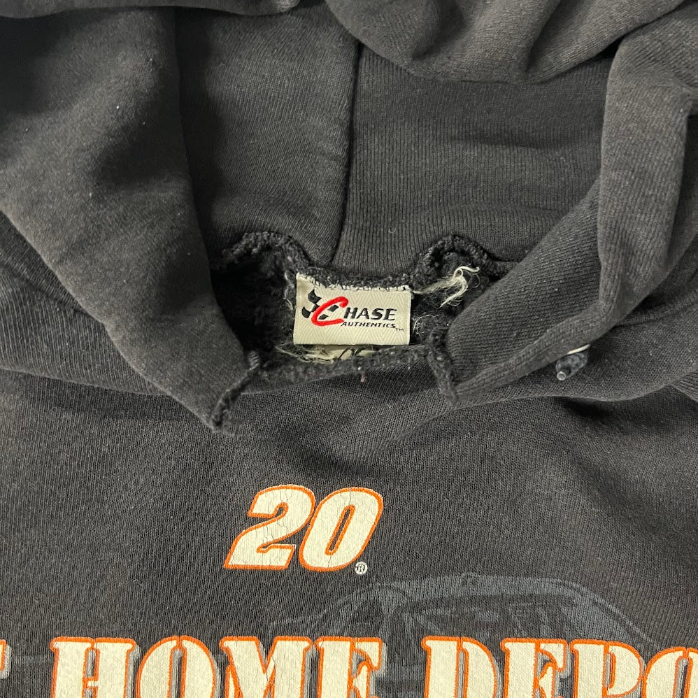 Y2K Tony Stewart NASCAR #20 Chase Authentics Big Logo Cracked Print Hoodie L