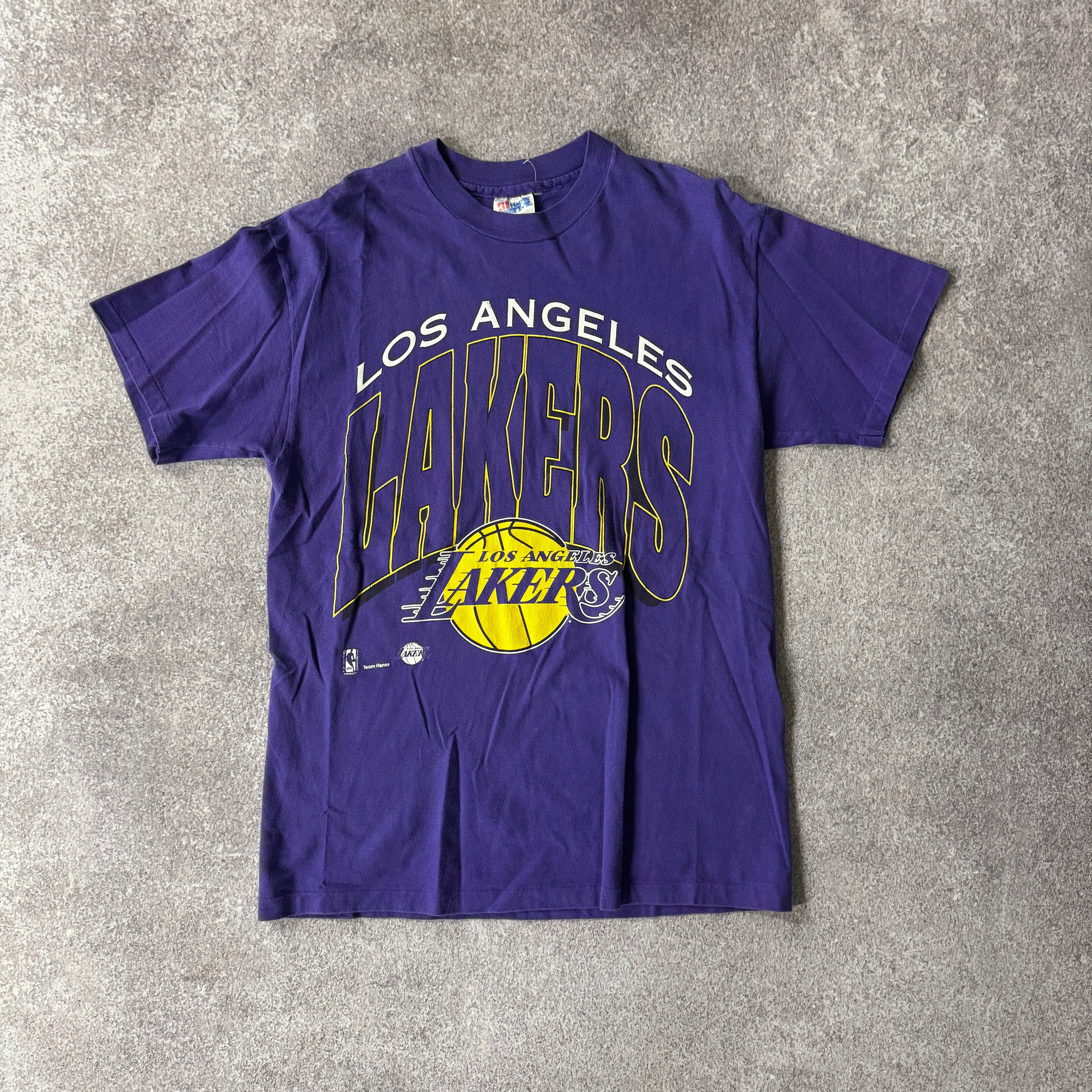 90s Los Angeles Lakers Hanes Single Stitch Tee M
