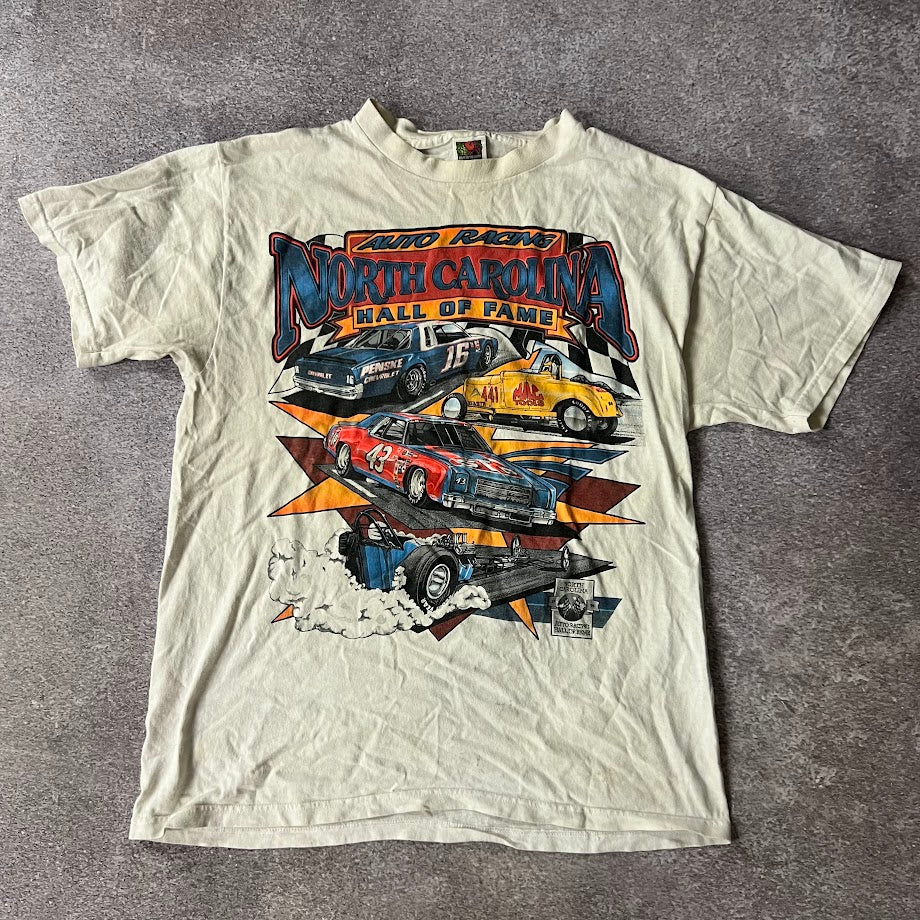90s North Carolina Hall of Fame Fruit of the Loom Faded Vintage Tee L