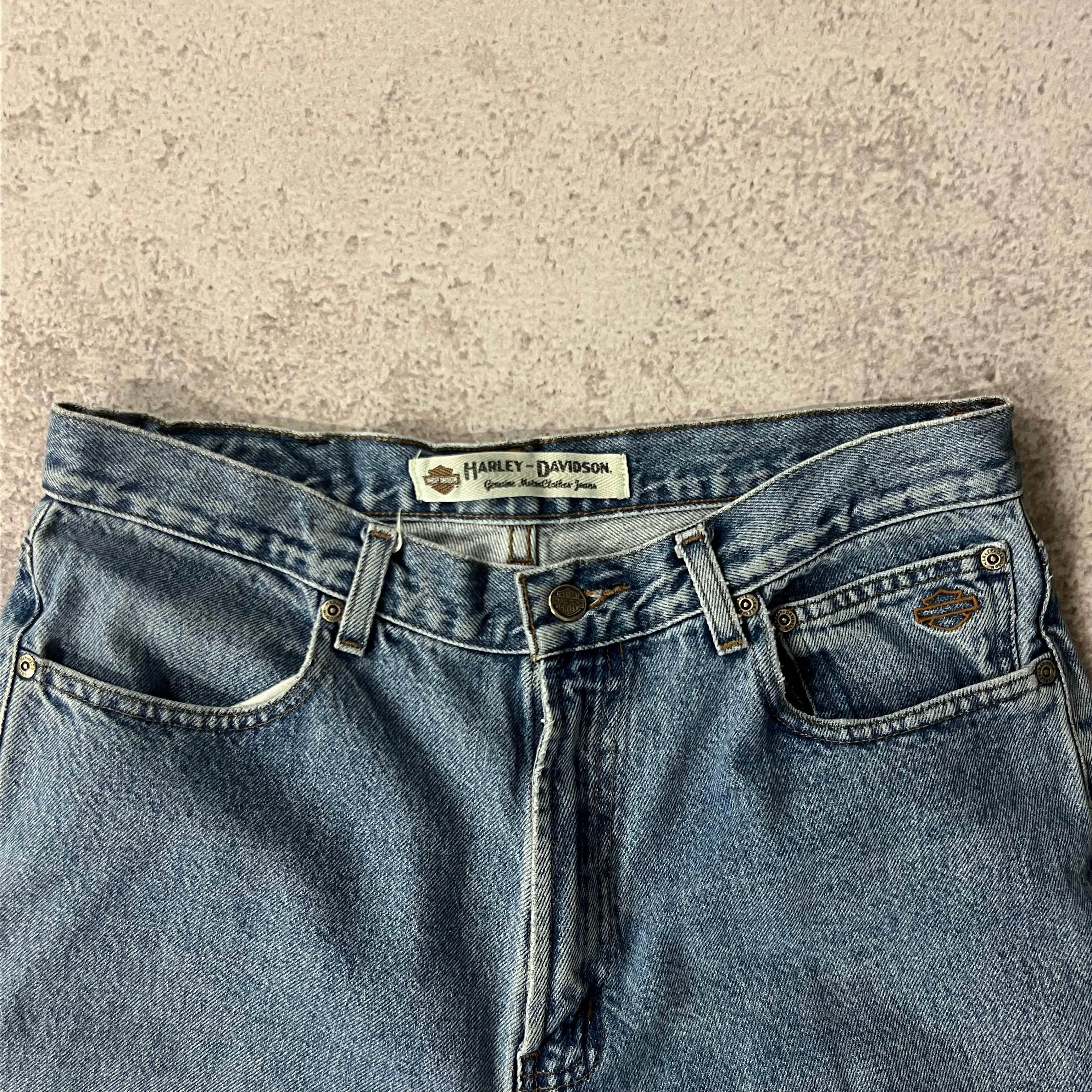 2010s Harley Davidson Blue Jeans 33W x 32L