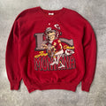 90s Joe Montana Kansas City Chiefs NFL Lee Sport Big Logo Crewneck L