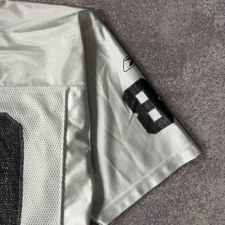 Y2K Jerry Rice Oakland Raiders NFL Reebok Cracked Print Vintage Jersey L