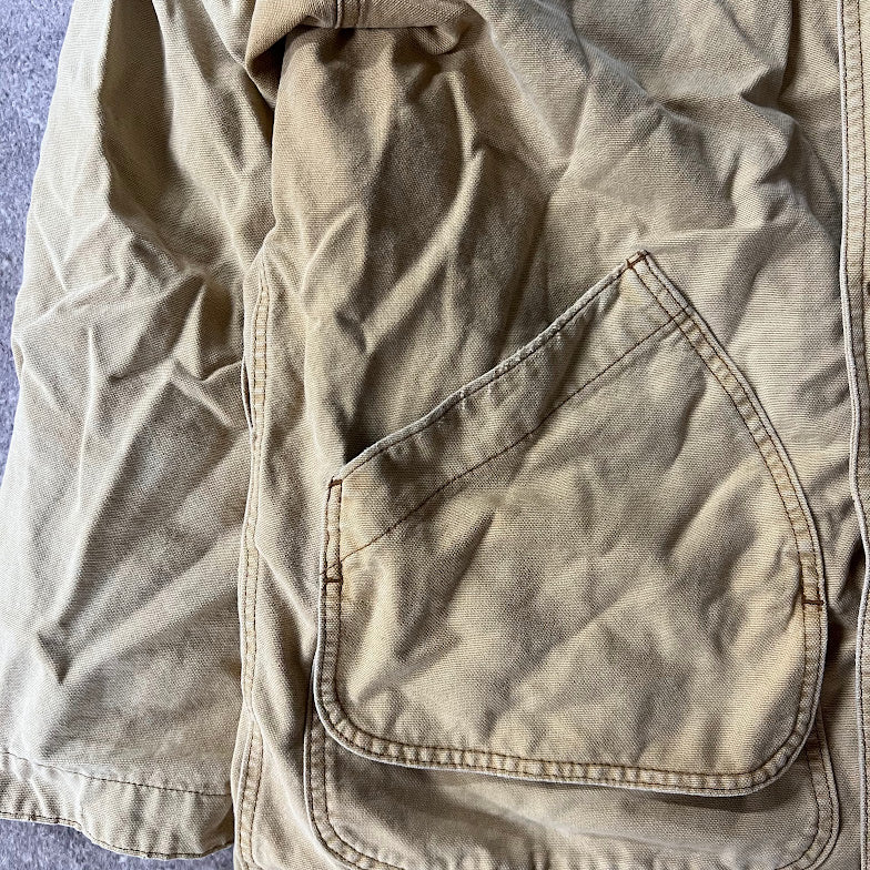 80s LL Bean Blanket Lined Workwear Outdoor Vintage Tan Jacket L