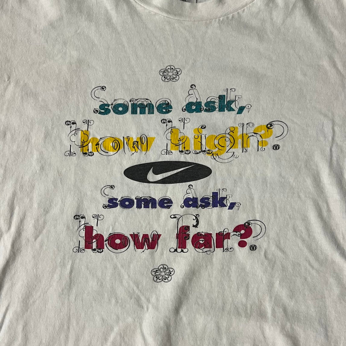 90s Nike Cracked Print Back Graphic Tee L