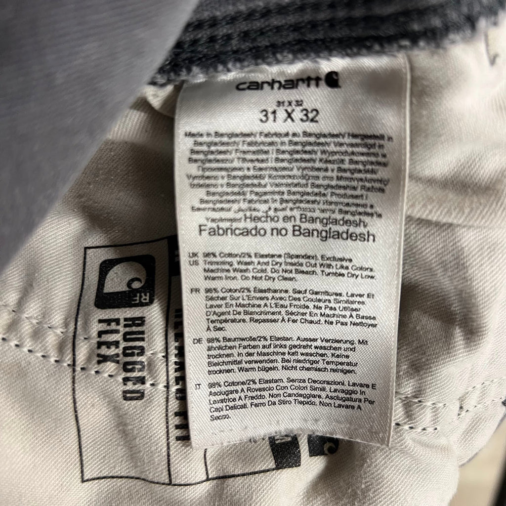 Modern Carhartt Workwear Faded Relaxed Gray Streetwear Pants 31x32