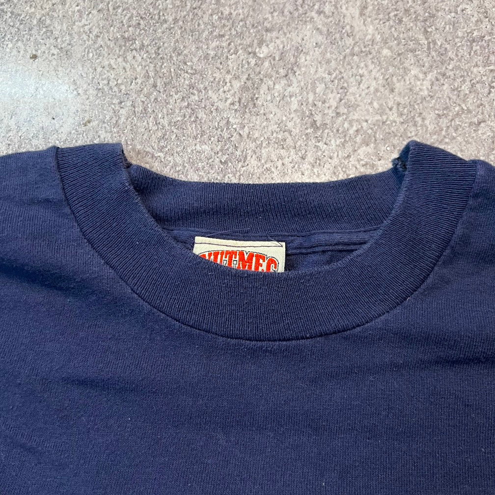 90s New York Yankees MLB Nutmeg Mills Big Logo Single Stitch Tee L