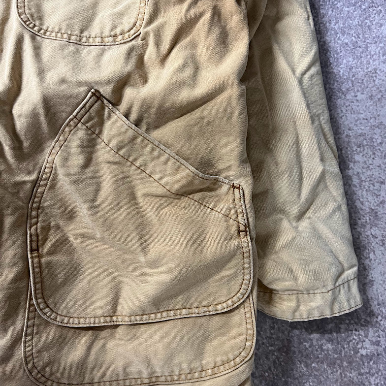 80s LL Bean Blanket Lined Workwear Outdoor Vintage Tan Jacket L