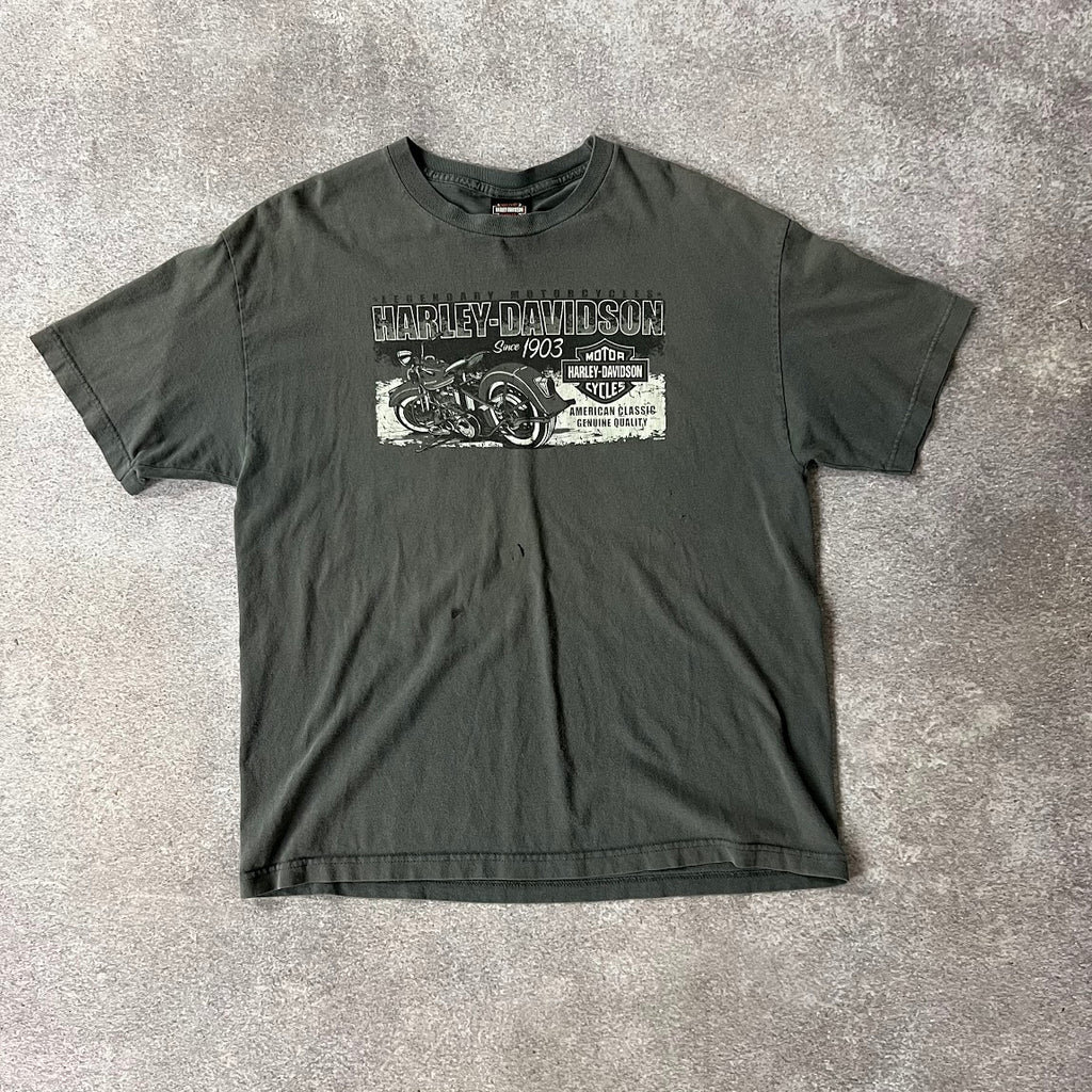 2010s Harley Davidson Knoxville Gray Worn In Tee XL