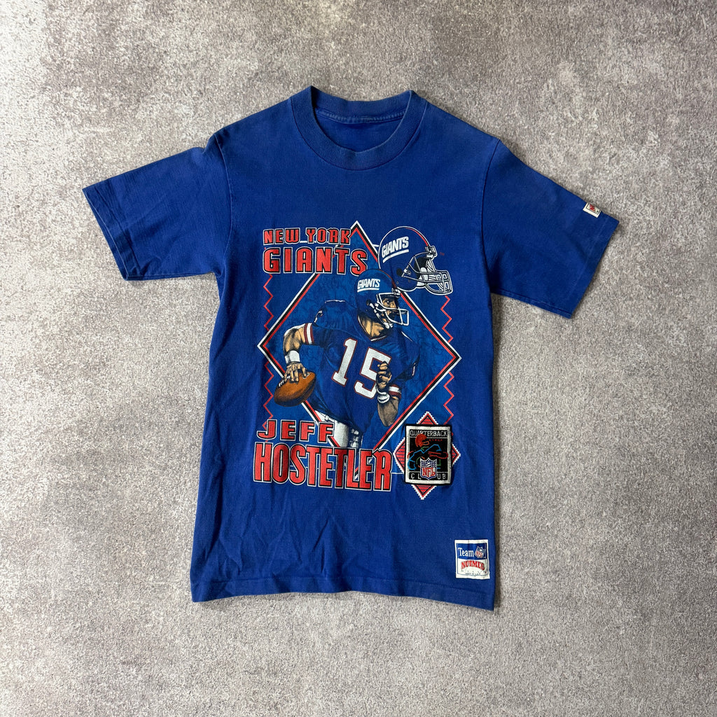 90s New York Giants Quarter Back Club: Jeff Hostetler Single Stitch Tee M