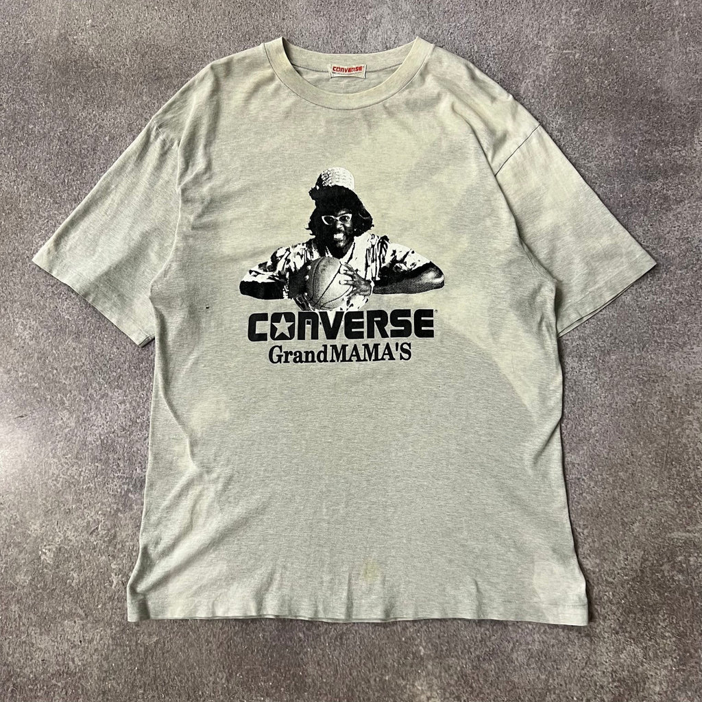 90s Converse Big Logo Sun Faded Single Stitch Made in USA Vintage Tee XL