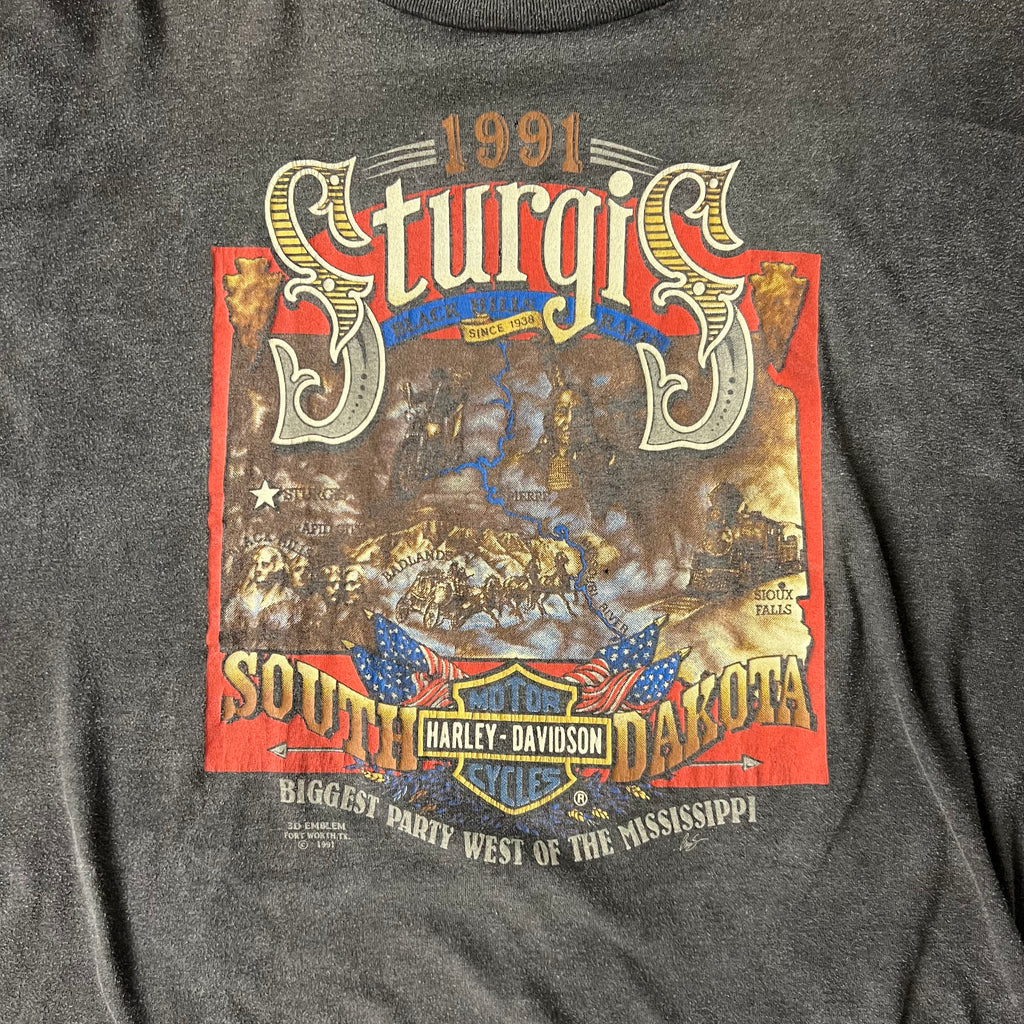 90s South Dakota Gray Worn In Tee L