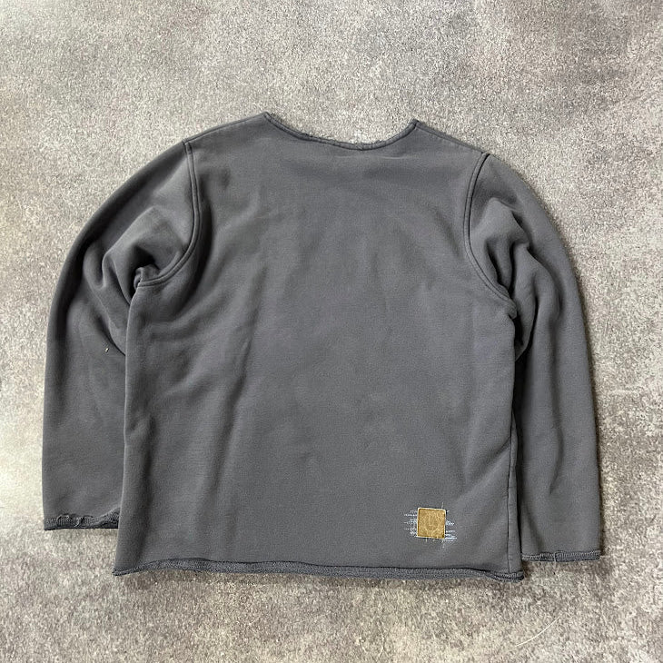 Y2K Burton Big Logo Embroidered Distressed Vintage Crewneck Sweatshirt M