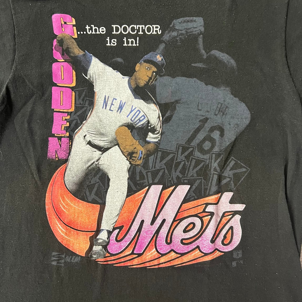 90s New York Mets Salem Sportswear Big Logo Single Stitch Tee L
