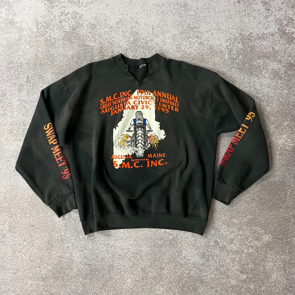 90s Augusta, Maine Worn In Crewneck M