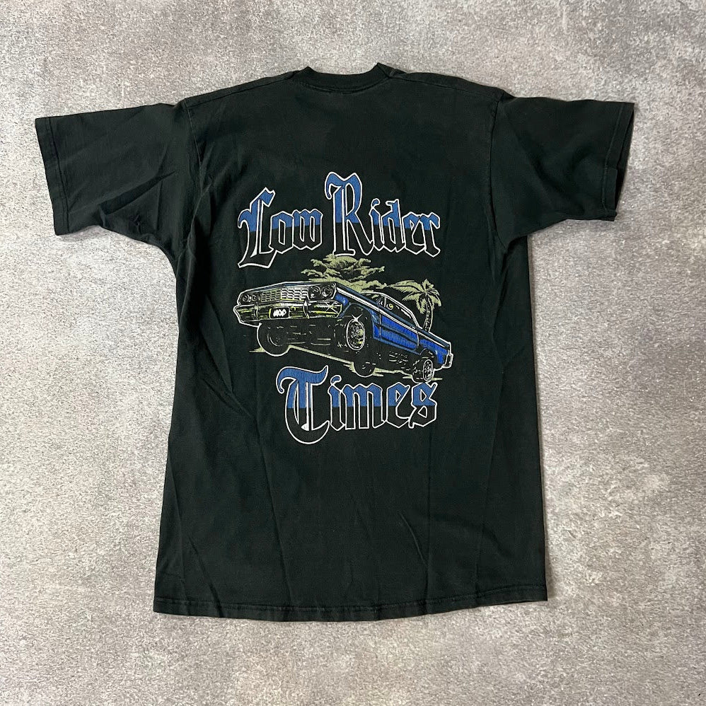 Y2K Low Rider Times Fruit of the Loom Graphic Faded Vintage Tee XL