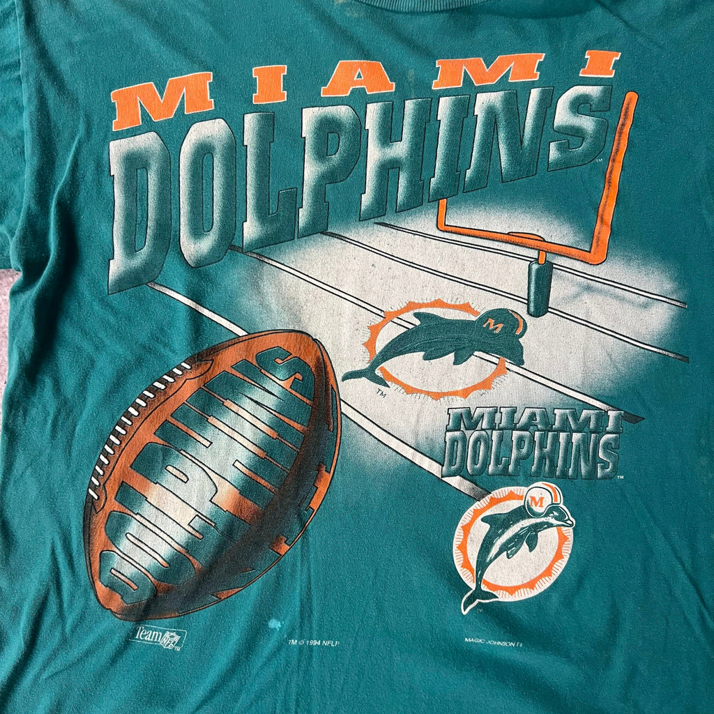 90s Miami Dolphins Magic Johnson T's Big Logo Tee XL