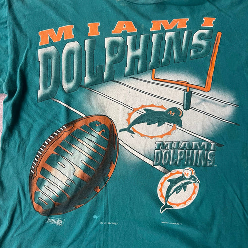 90s Miami Dolphins Magic Johnson T's Big Logo Tee XL