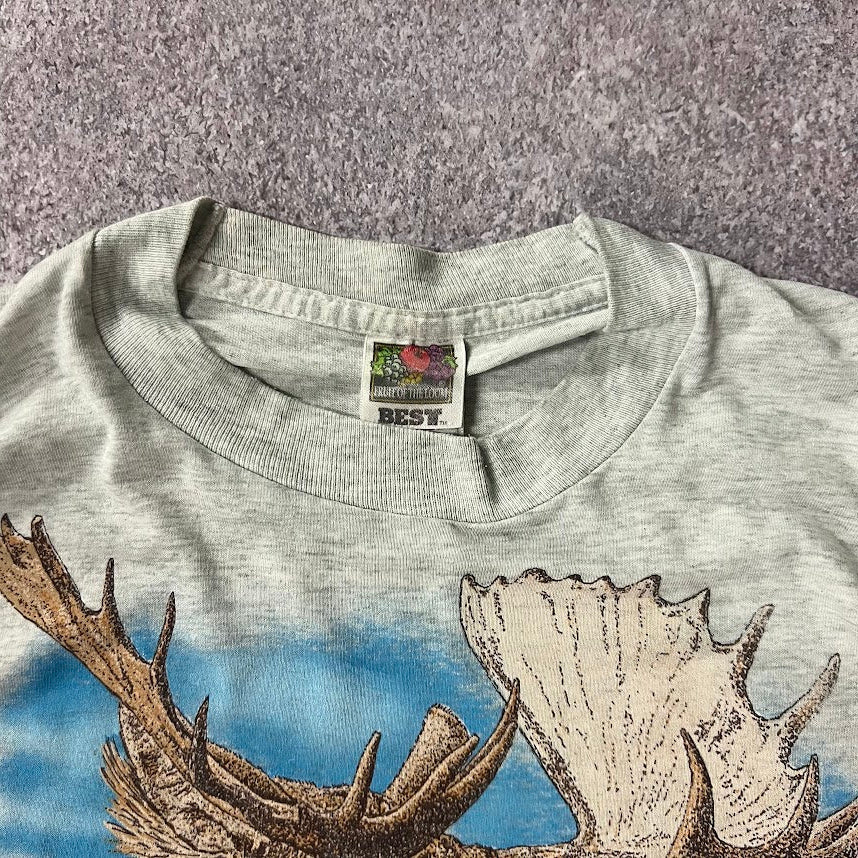 90s New Hampshire Fruit of the Loom Single Stitch Vintage Outdoor Tee L