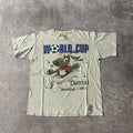 90s USA, World Cup Detroit Nutmeg Mills Gray Distressed Tee L