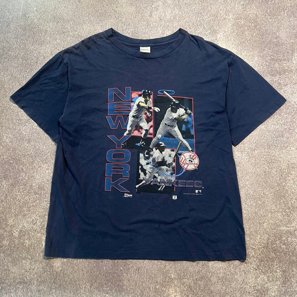 90s New York Yankees MLB Salem Sportswear Big Logo Single Stitch Tee XL