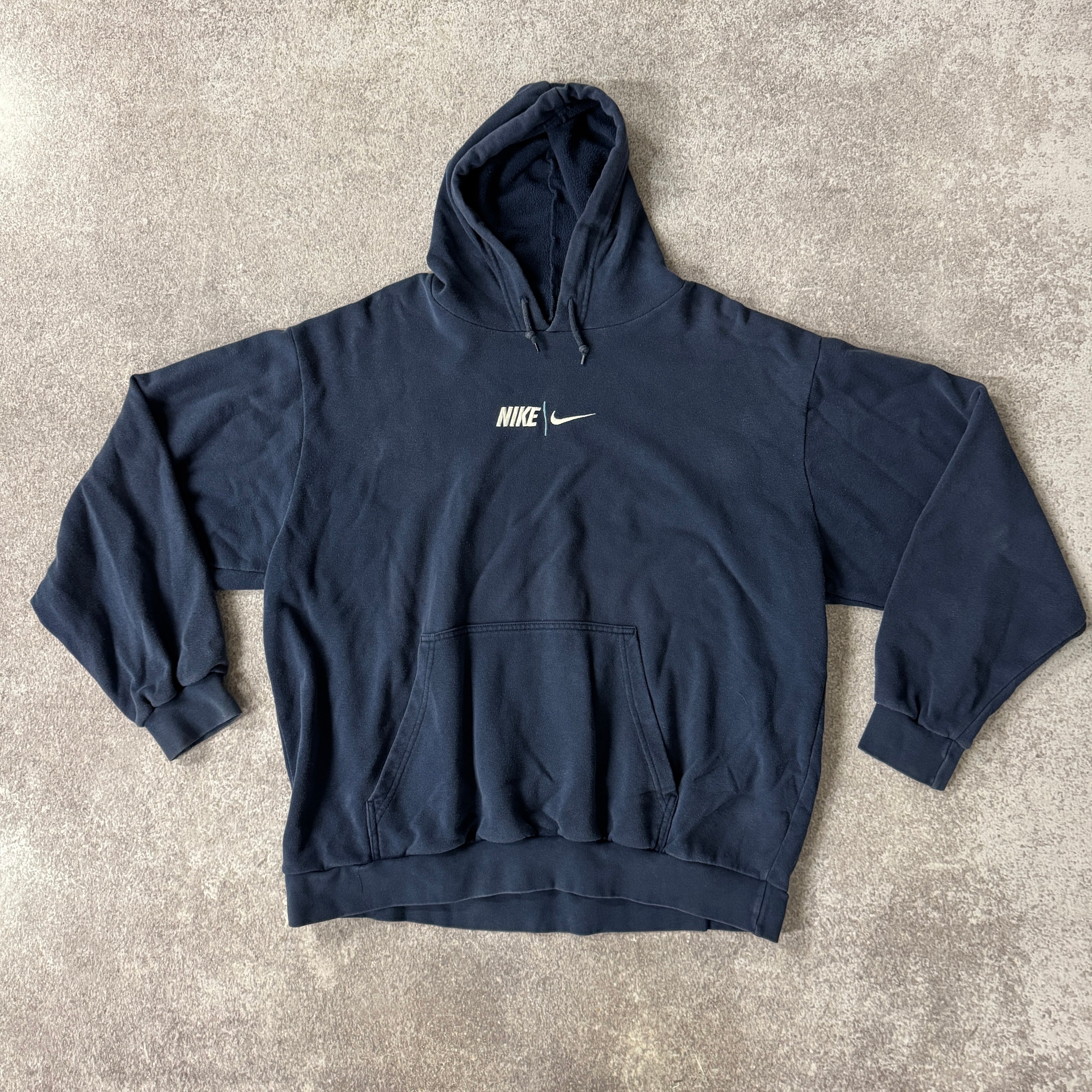 Y2K Nike Blue Heavyweight Hoodie XL