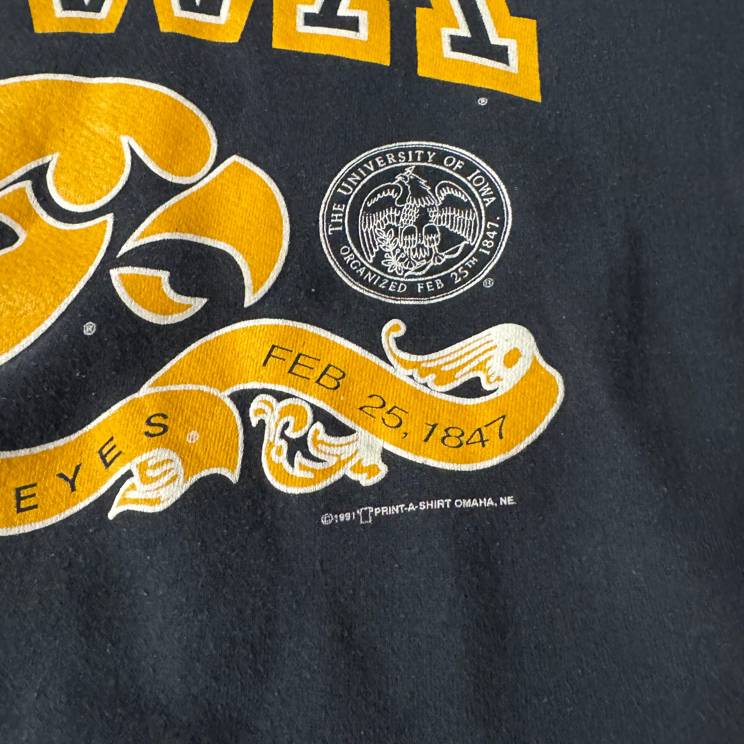 90s Fruit of the Loom College Big Logo Crewneck XL
