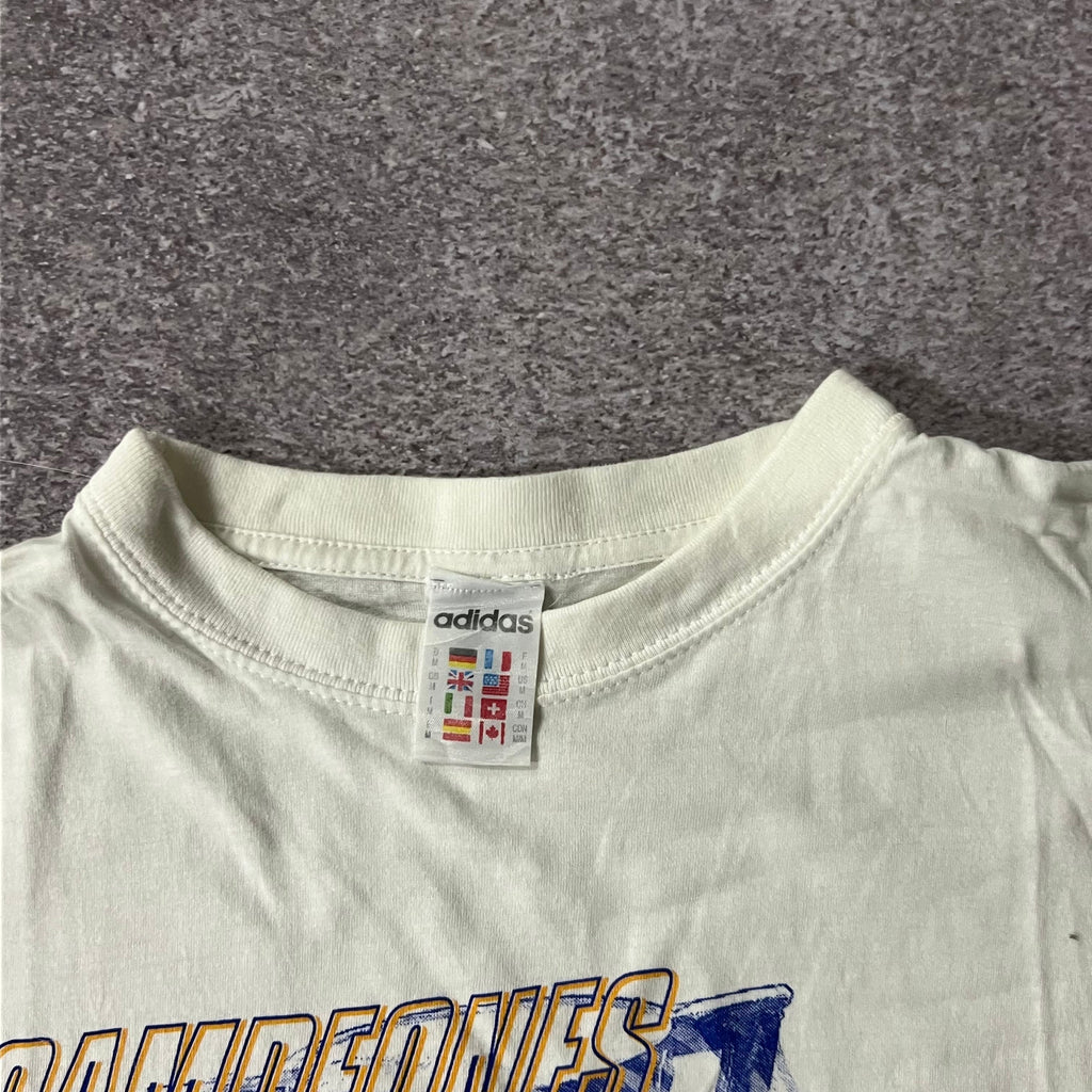 Y2K Real Madrid Adidas Big Logo Tee M