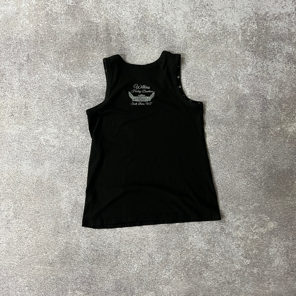 Y2K Harley Davidson Distressed Tank Top M