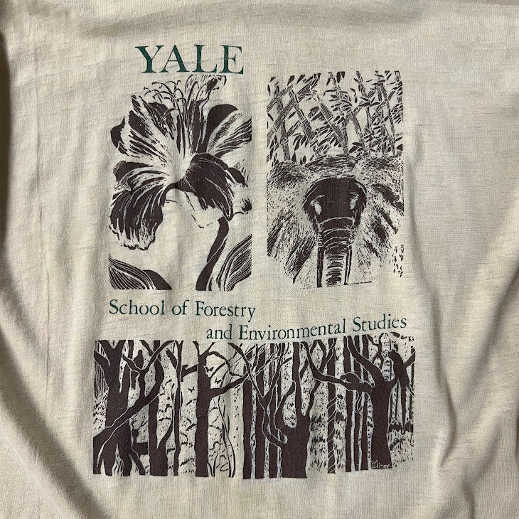 80s Yale University Single Stitch Faded Vintage Boho Tee S