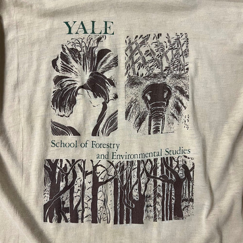 80s Yale University Single Stitch Faded Vintage Boho Tee S