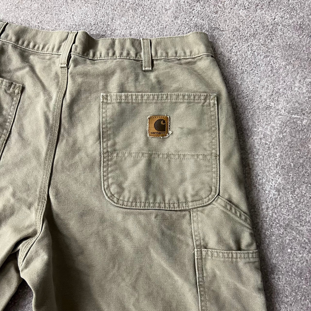 90s Carhartt Workwear Faded Regular Beige Vintage Pants 34x30