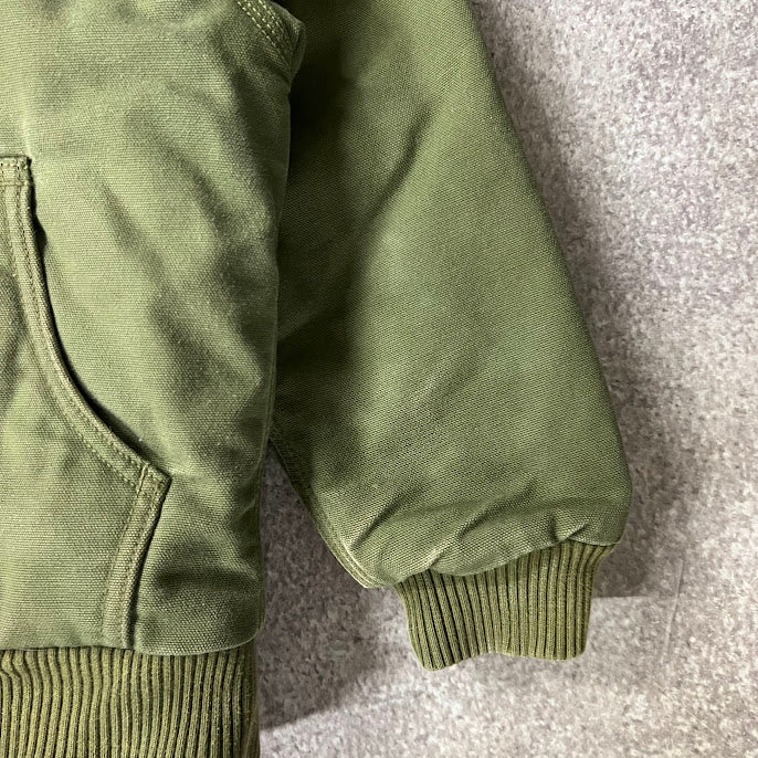 Y2K Carhartt Kids Quilt Lined Workwear Vintage Green Jacket S