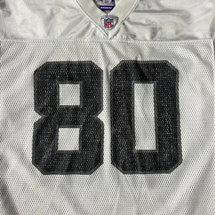 Y2K Jerry Rice Oakland Raiders NFL Reebok Cracked Print Vintage Jersey L