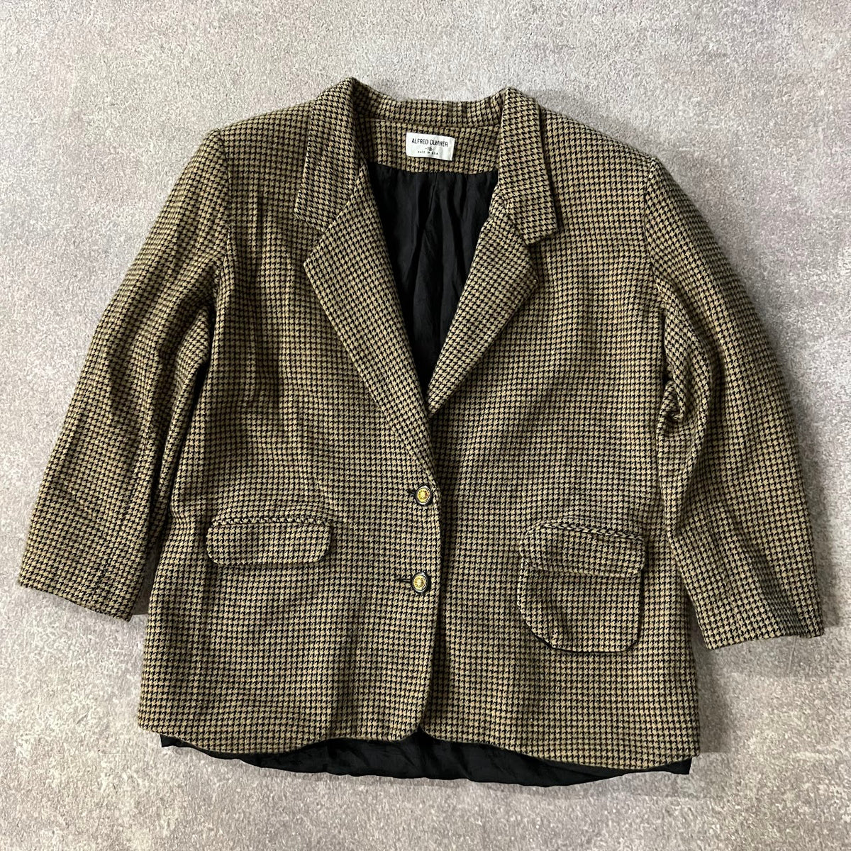 90s Alfred Dunner Patterned Wool Made in USA Vintage Blazer 18