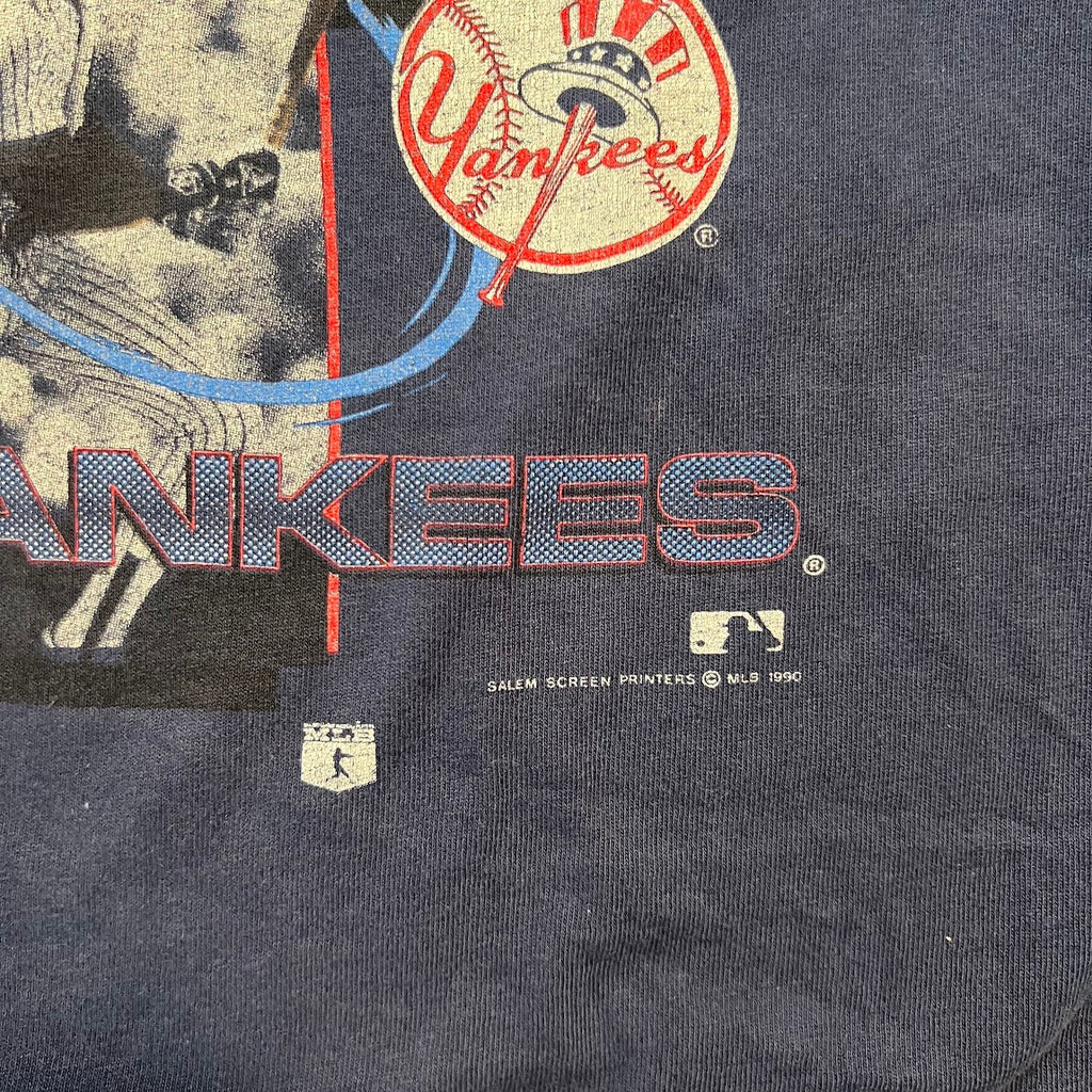 90s New York Yankees MLB Salem Sportswear Big Logo Single Stitch Tee XL