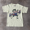90s Buffalo Bills Trench Big Logo Single Stitch Tee M