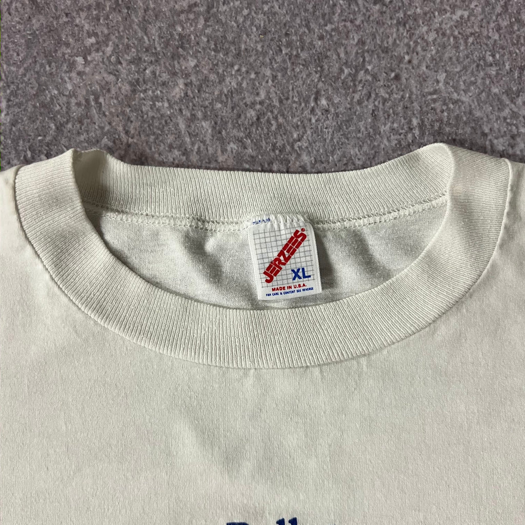 90s Cowboys vs Bills Jerzees Big Logo Tee XL