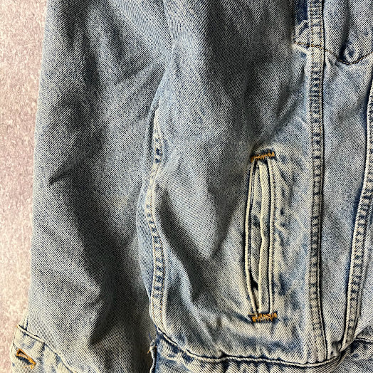80s Levi's Blanket Lined Distressed Workwear Vintage Blue Jacket L