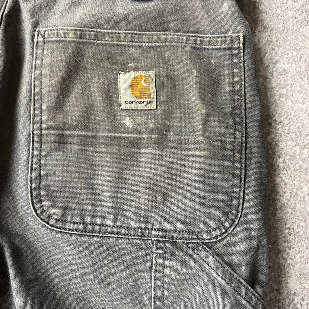 Modern Carhartt Workwear Faded Distressed Gray Pants 32x30
