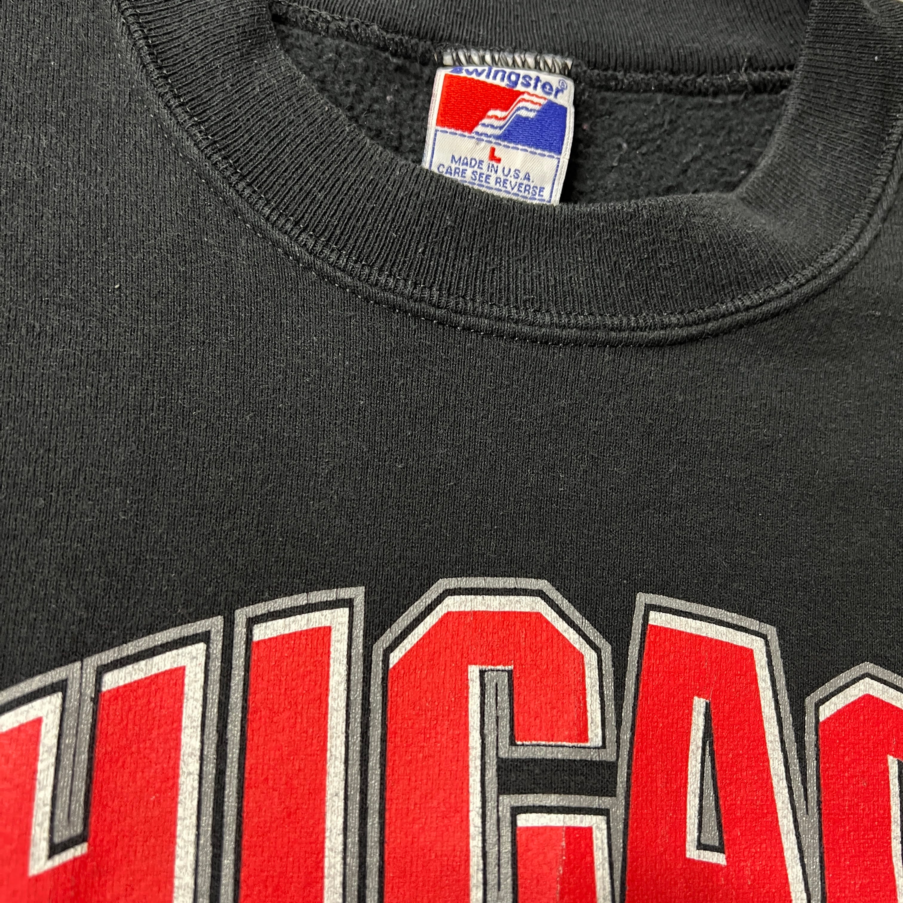 90s Chicago Bulls Swingster Big Logo Crewneck L