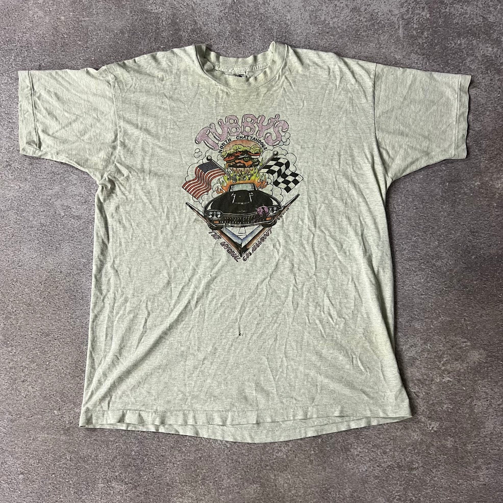 90s Tubby's North Chattanooga Faded Single Stitch Vintage Tee XXL