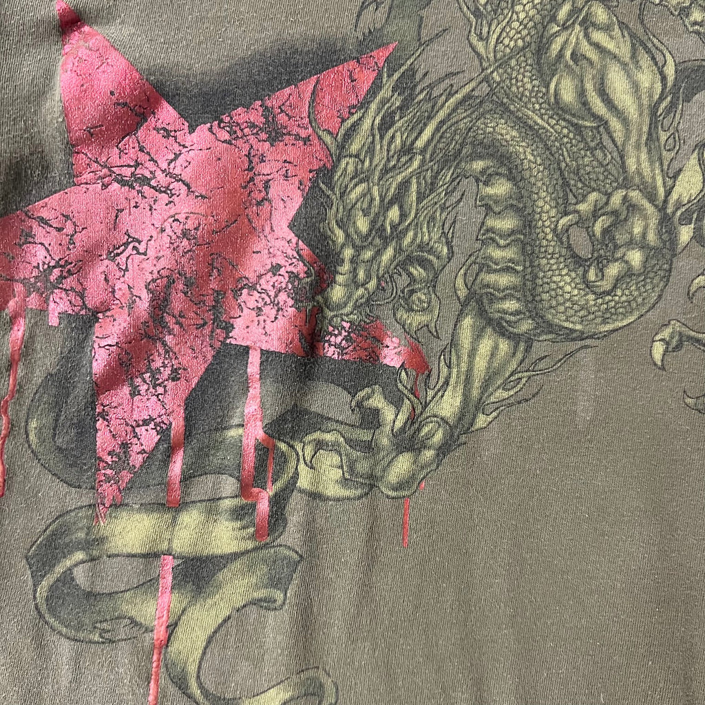 Y2K Silver Strand Graphic Faded Double Stitch Vintage Tee XL