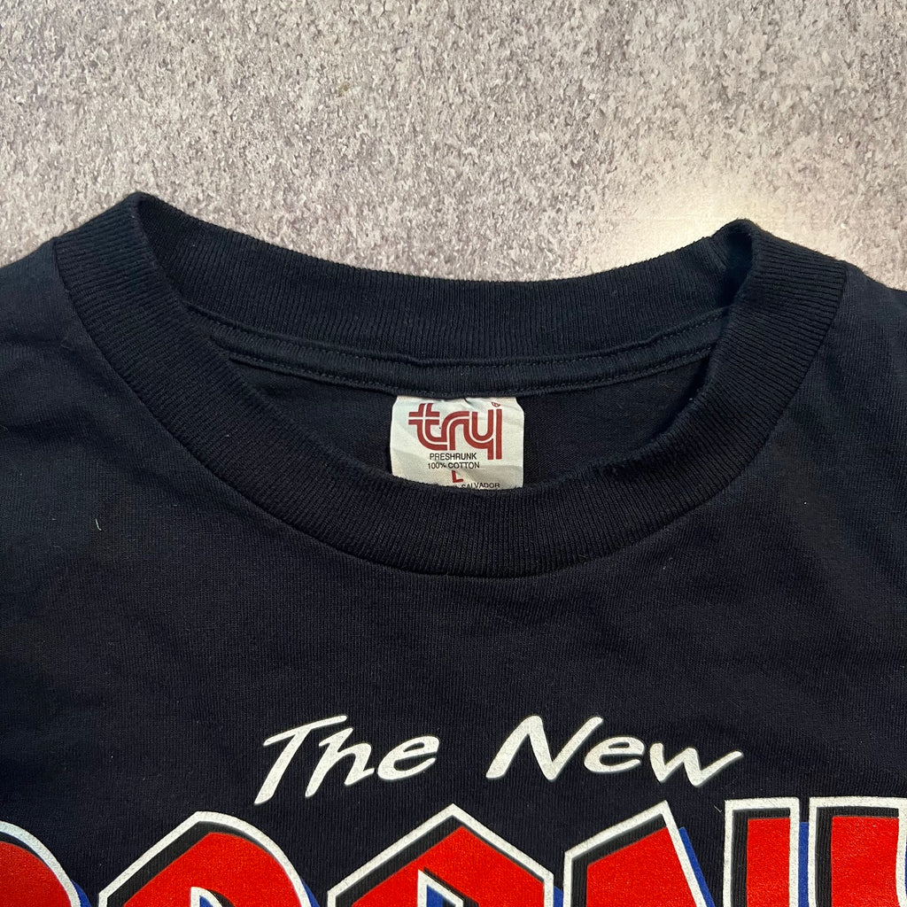 90s New York Yankees MLB Try Big Logo Vintage Athletic Graphic Tee L