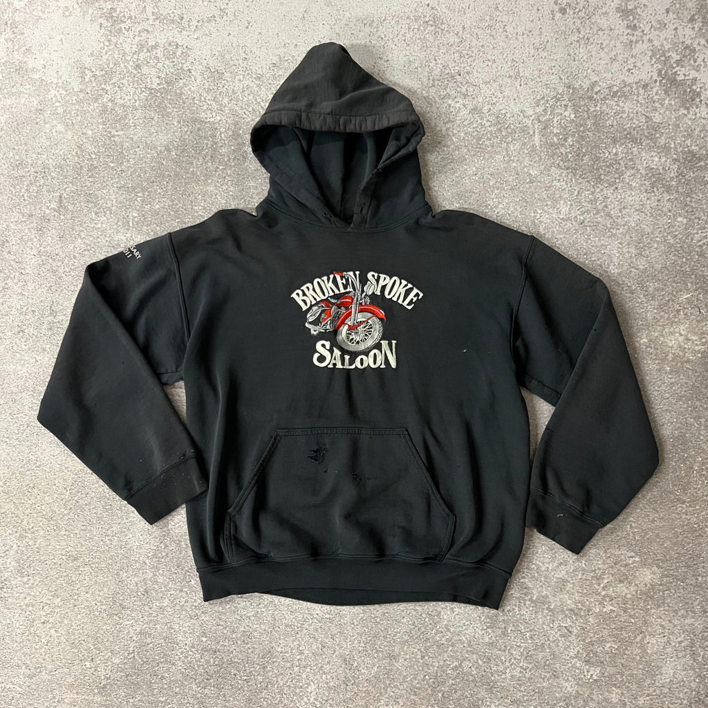 2010s Gildan Distressed Hoodie M