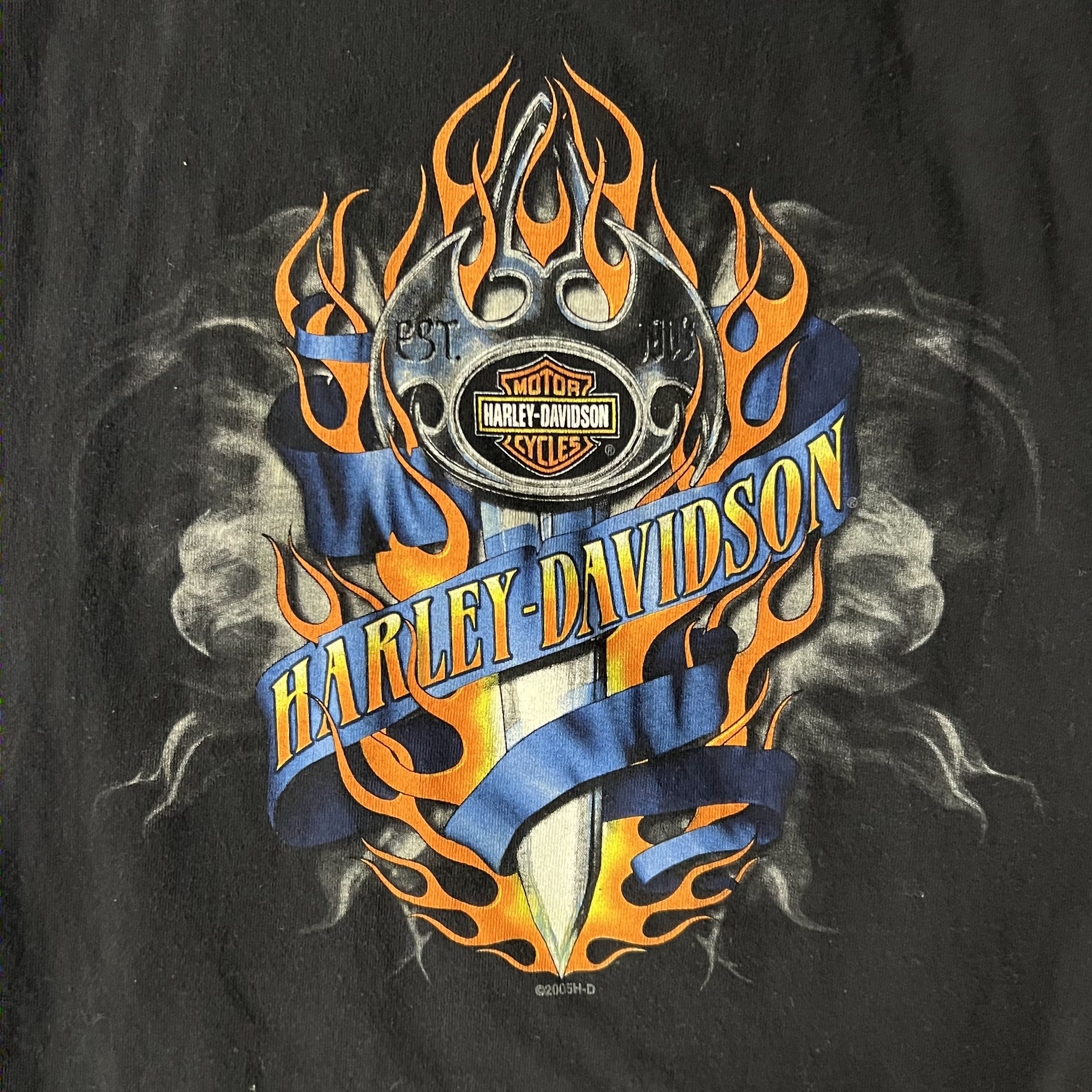 Y2K Harley Davidson Worn In Tank Top L