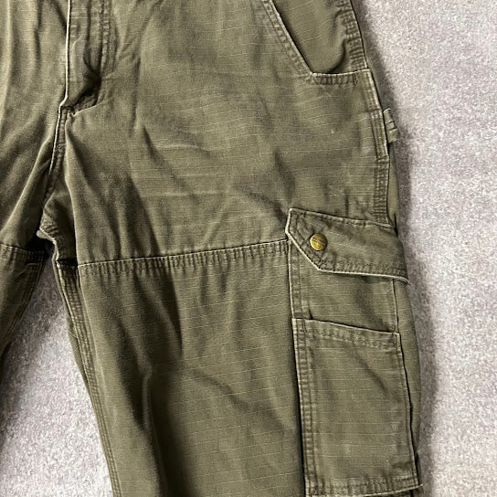 2010s Carhartt Workwear Distressed Relaxed Green Vintage Pants 38x30