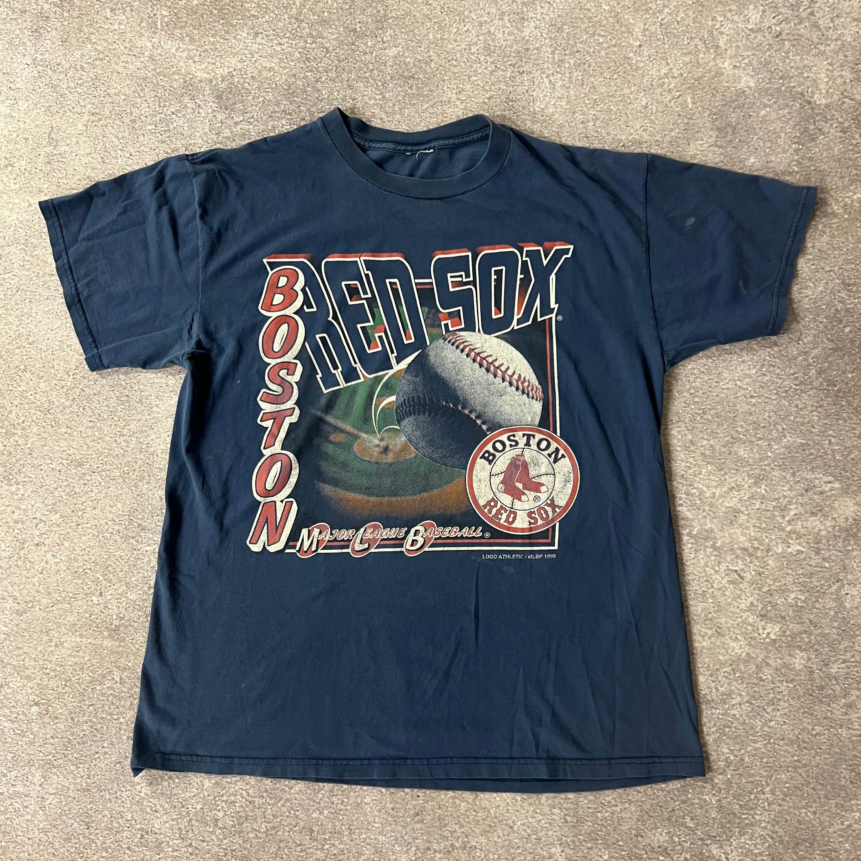 90s Boston Red Sox Logo Athletic Big Logo Tee XL